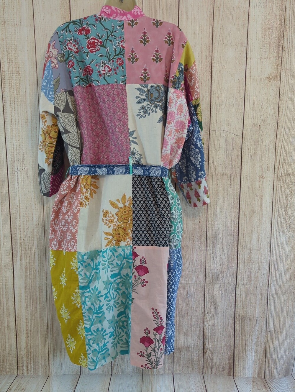 Patchwork Multicolored Granny Kimo/ Jacket/ Robe Boho - Picture 11 of 12